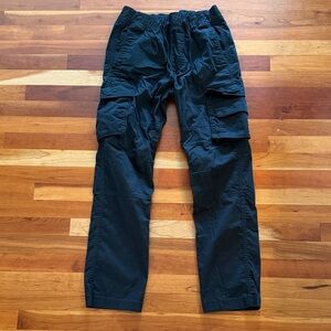 Hollister Black Elastic-Waist Cargo Pants